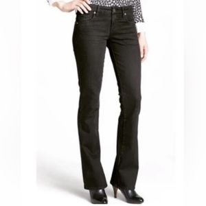 KUT from the Kloth Farrah Baby Bootcut Jeans Black Denim Size 12 ALTERED